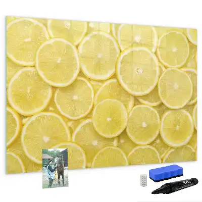 Quadro magnético para desenhar estampa de fatias de limão