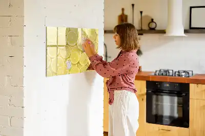 Quadro magnético para desenhar estampa de fatias de limão