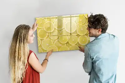 Quadro magnético para desenhar estampa de fatias de limão