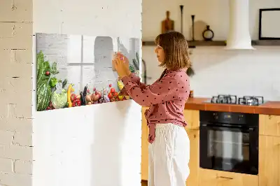 Quadro magnético para desenhar tema vegetais na mesa