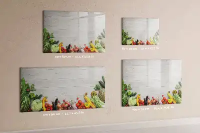 Quadro magnético para desenhar tema vegetais na mesa
