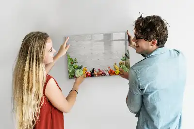 Quadro magnético para desenhar tema vegetais na mesa