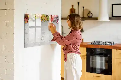 Quadro magnético para desenhar estampa frutas na mesa