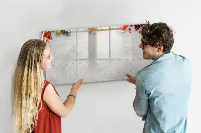 Quadro magnético para desenhar estampa frutas na mesa