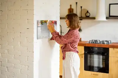 Quadro magnético para desenhar estampa frutas na mesa