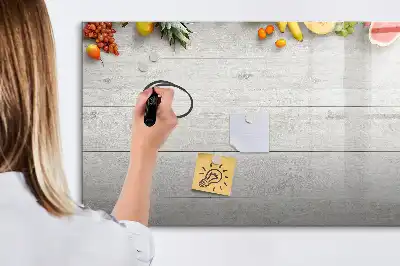 Quadro magnético para desenhar estampa frutas na mesa
