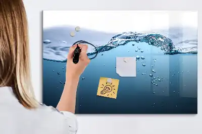 Quadro magnético para desenhar tema detalhe da água
