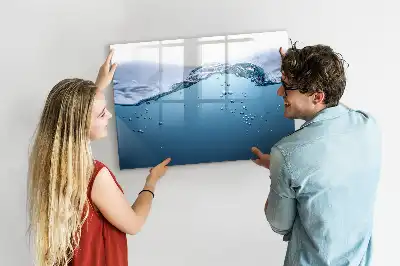 Quadro magnético para desenhar tema detalhe da água