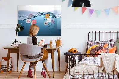 Quadro magnético para desenhar tema detalhe da água