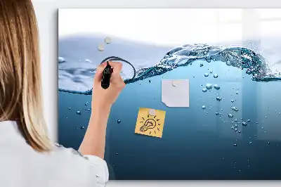 Quadro magnético para desenhar tema detalhe da água