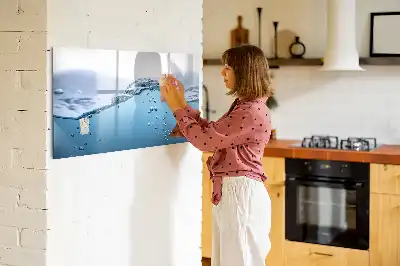 Quadro magnético para desenhar tema detalhe da água