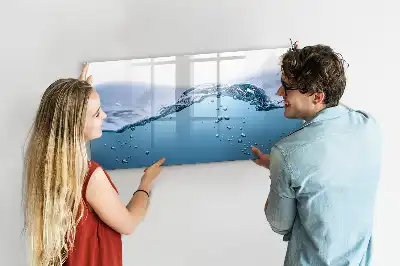Quadro magnético para desenhar tema detalhe da água