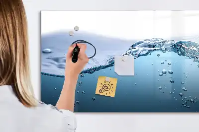 Quadro magnético para desenhar tema detalhe da água