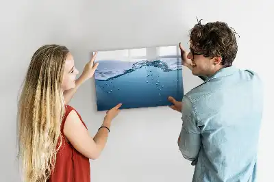Quadro magnético para desenhar tema detalhe da água