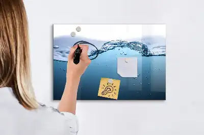 Quadro magnético para desenhar tema detalhe da água