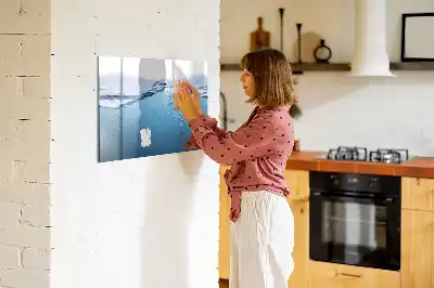 Quadro magnético para desenhar tema detalhe da água