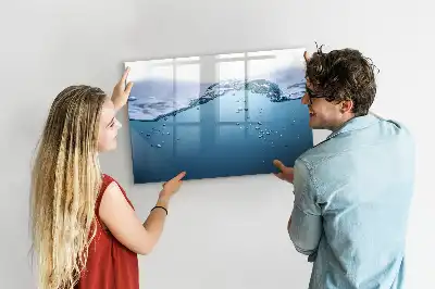 Quadro magnético para desenhar tema detalhe da água
