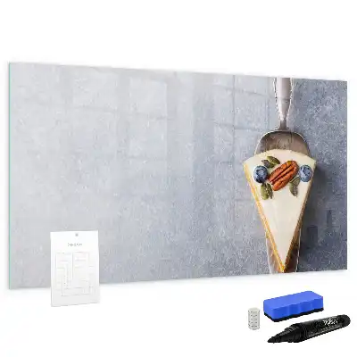 Quadro magnético para desenho em formato de pedaço de bolo