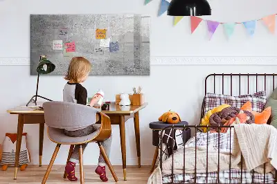 Quadro magnético para desenho com estilo de parede rústica