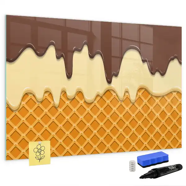 Quadro magnético para desenho formato de sorvete