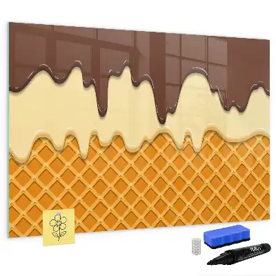 Quadro magnético para desenho formato de sorvete