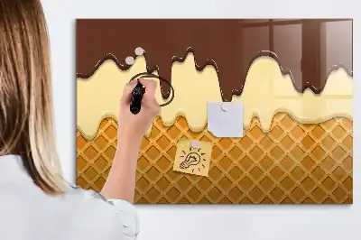 Quadro magnético para desenho formato de sorvete