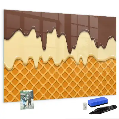 Quadro magnético para desenho formato de sorvete