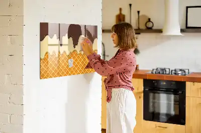 Quadro magnético para desenho formato de sorvete