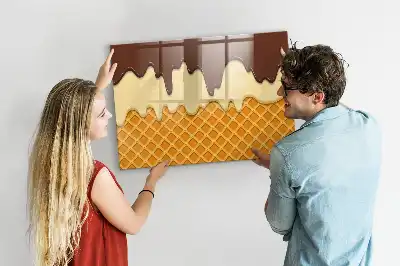 Quadro magnético para desenho formato de sorvete