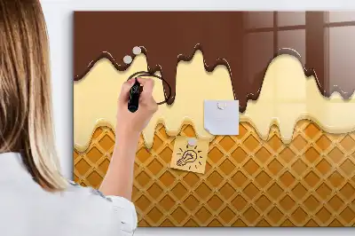 Quadro magnético para desenho formato de sorvete