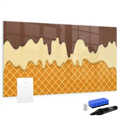 Quadro magnético para desenho formato de sorvete