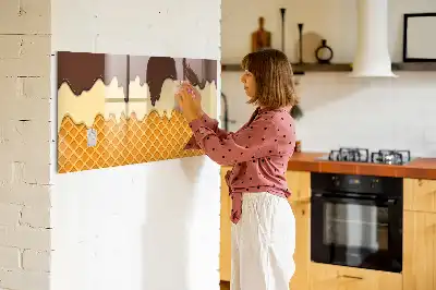 Quadro magnético para desenho formato de sorvete