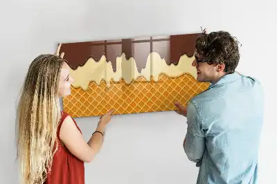 Quadro magnético para desenho formato de sorvete