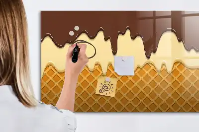 Quadro magnético para desenho formato de sorvete