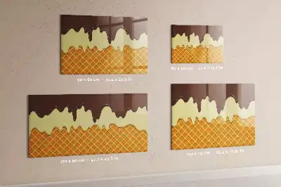 Quadro magnético para desenho formato de sorvete