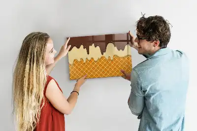 Quadro magnético para desenho formato de sorvete