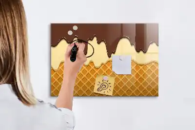 Quadro magnético para desenho formato de sorvete