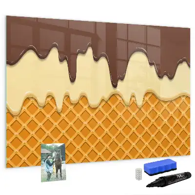 Quadro magnético para desenho formato de sorvete