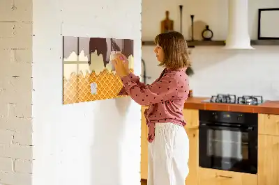 Quadro magnético para desenho formato de sorvete