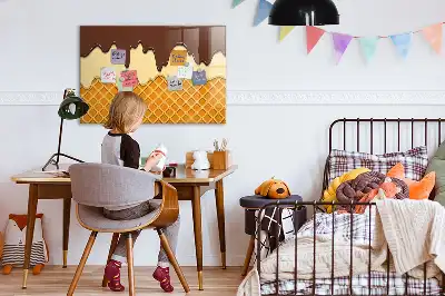 Quadro magnético para desenho formato de sorvete