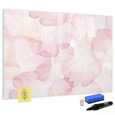 Quadro magnético para desenhar estampa pétalas em aquarela
