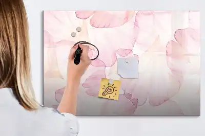 Quadro magnético para desenhar estampa pétalas em aquarela