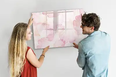Quadro magnético para desenhar estampa pétalas em aquarela