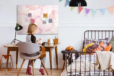 Quadro magnético para desenhar estampa pétalas em aquarela