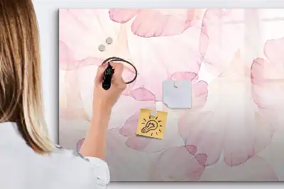 Quadro magnético para desenhar estampa pétalas em aquarela