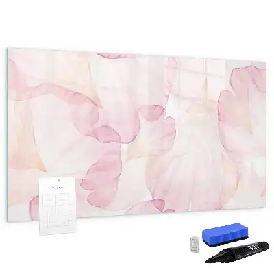 Quadro magnético para desenhar estampa pétalas em aquarela