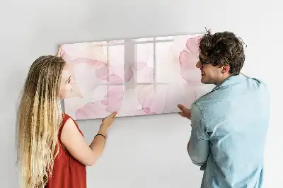 Quadro magnético para desenhar estampa pétalas em aquarela