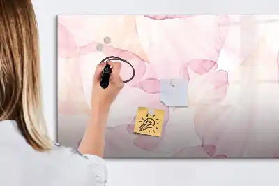 Quadro magnético para desenhar estampa pétalas em aquarela