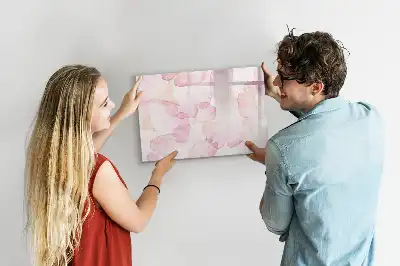 Quadro magnético para desenhar estampa pétalas em aquarela