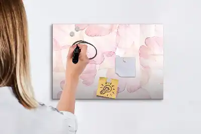 Quadro magnético para desenhar estampa pétalas em aquarela